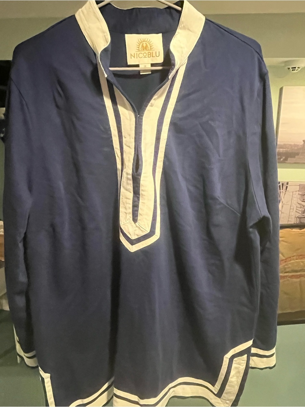 Nico Blu PEYTON COZY TUNIC IN NAVY FRENCH TERRY 1X PRICE$225 USD - Picture 6 of 8